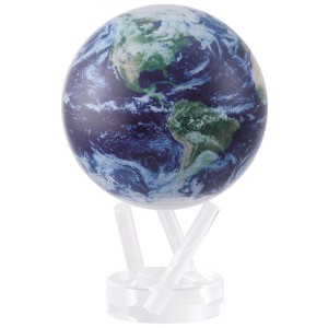 Mova Globe 6" STE-C Satellite View Natural Earth self rotating globe Blue 817254020773  183192209856